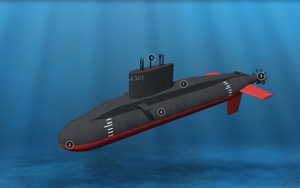 3D model of a Russian submarine