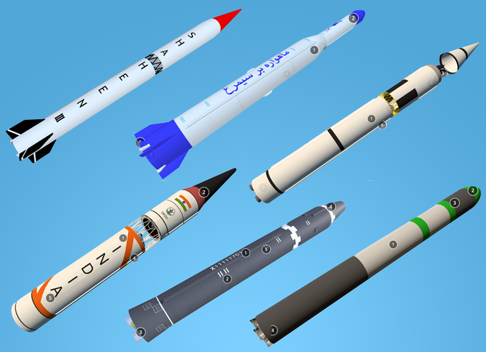 Screenshots of the 3D Missile Model Collection